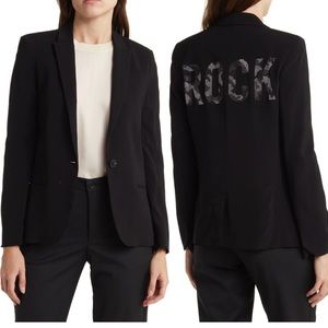 Zadig & Voltaire Vedy Rock Strass Blazer Size 8 US / 40(EU) Black NWT